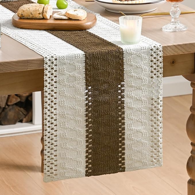 Artoid Mode Coffee Farmhouse Rustic Table Runner 12x90 Inch | Seasonal Holiday by ArtoidMode
