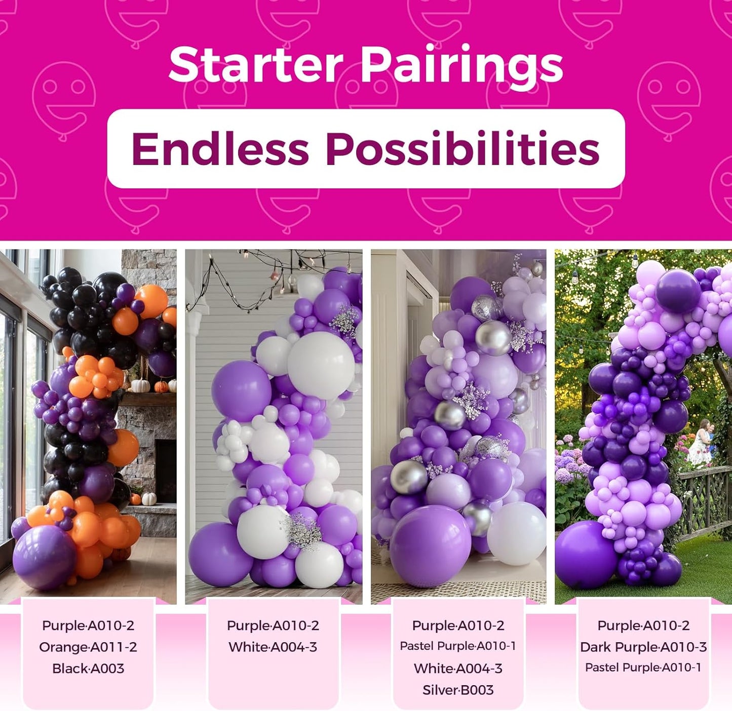 Bezente Purple Balloons 18 Inch- 30 Pack Large Thick Purple Balloons Big Round Latex Balloon for Birthday Graduation Bridal Shower Wedding Halloween Party Decorations