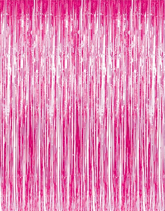 GOER 3.2 ft x 9.85 ft Metallic Tinsel Foil Fringe Curtains Party Photo Backdrop by GOER