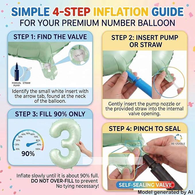 40 Inch Olive Green Number 8 Balloon - Image 3