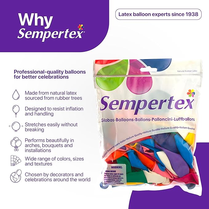 Sempertex Deluxe White Sand Balloons, 5 Inch, Graduation, Baby Shower, - Image 3