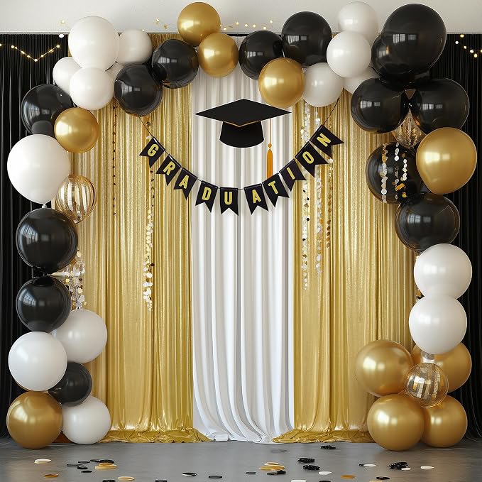 Outpain 10x10ft Gold Sequin Backdrop Curtains, Wrinkle Free Glitter Backdrop - Image 7