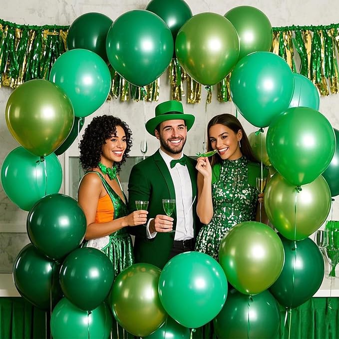 Green Balloons Green Birthday Decorations 30 Pack 18 inch Round Party Balloons - Image 3