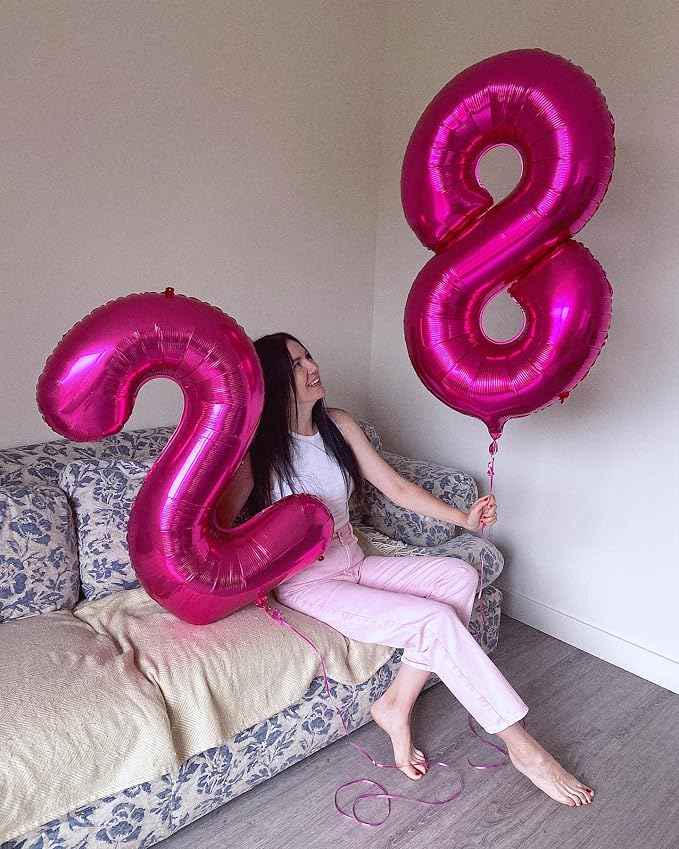 Hot Pink 8 Balloon - Image 3