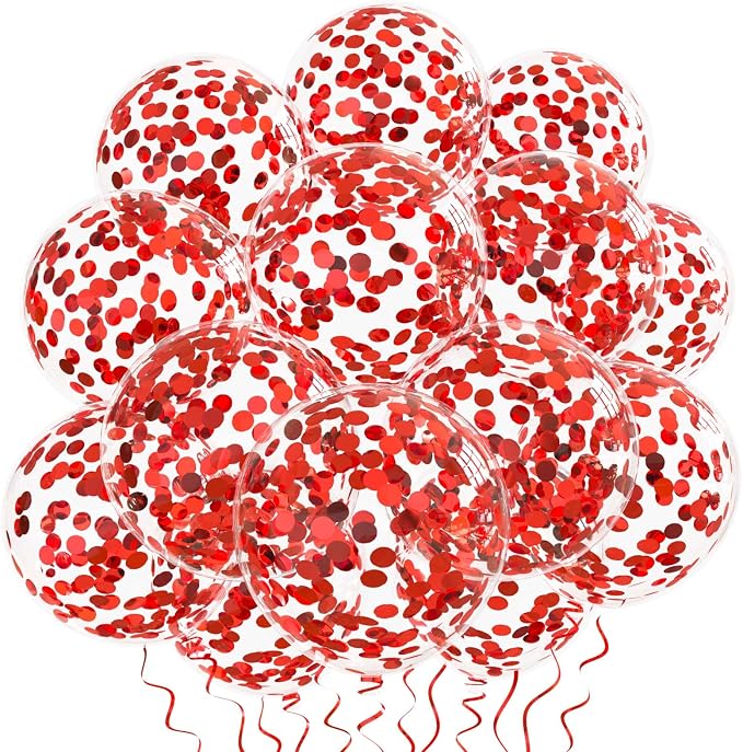 Red Confetti Balloons - Image 5