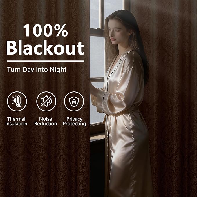 DWCN 100% Blackout Curtains for Bedroom - Image 4
