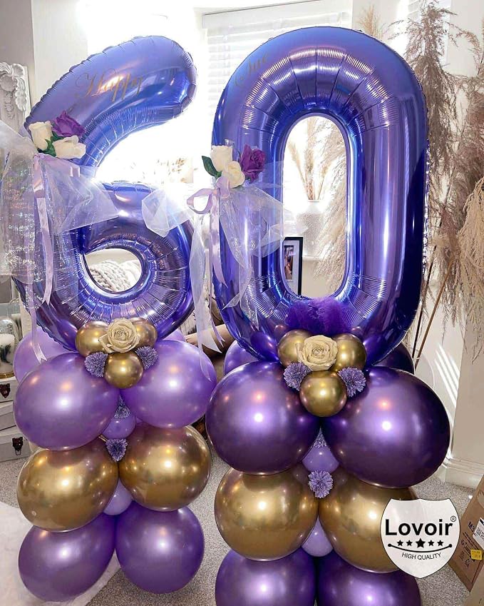 Purple 26 Number Balloons, 40 Inch Giant Number 26 Balloons Foil Mylar Helium - Image 6