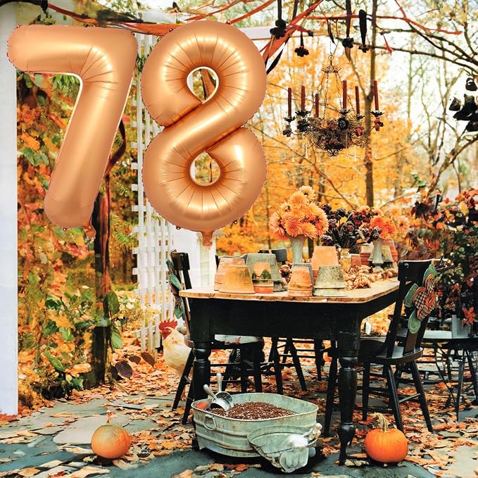 Orange Number 1 Balloon, Large Self Inflating Foil Number Balloons 1 Decor - Image 6