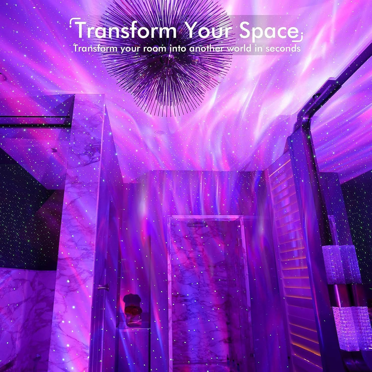 Rossetta Star Projector, Galaxy Projector for Bedroom, LED Night Light Aurora Projector with Bluetooth Speaker, White Noise, Timer and Remote, Room Decor, Gifts for Kids, Adults, Christmas, Birthday