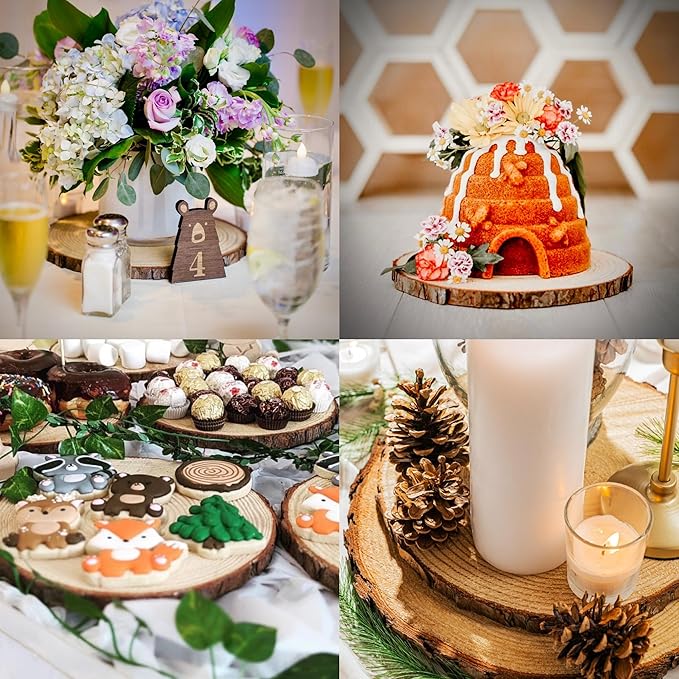 Set of 11-13 inch Wood Slices for centerpieces! Wedding centerpieces, Wood - Image 6