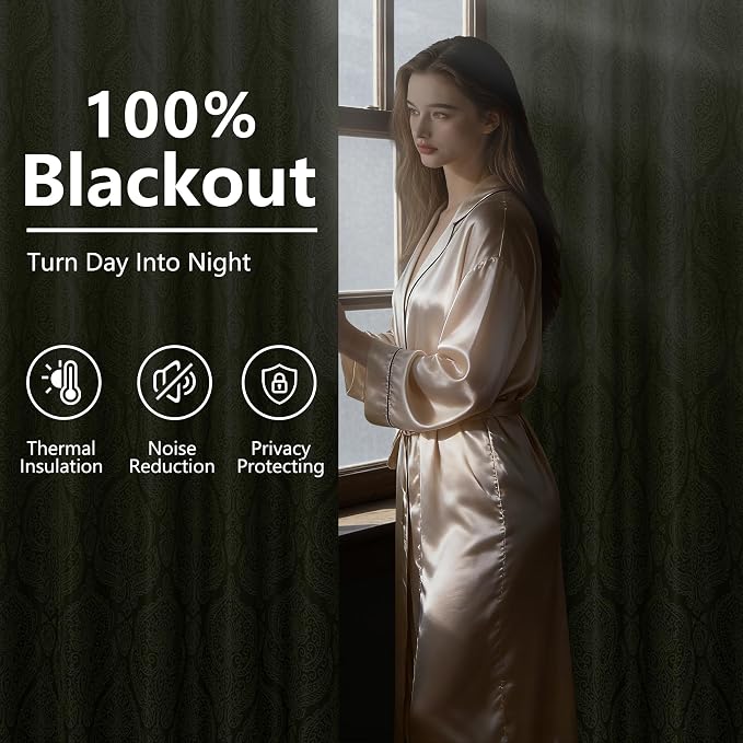 DWCN 100% Blackout Curtains for Bedroom - Image 4