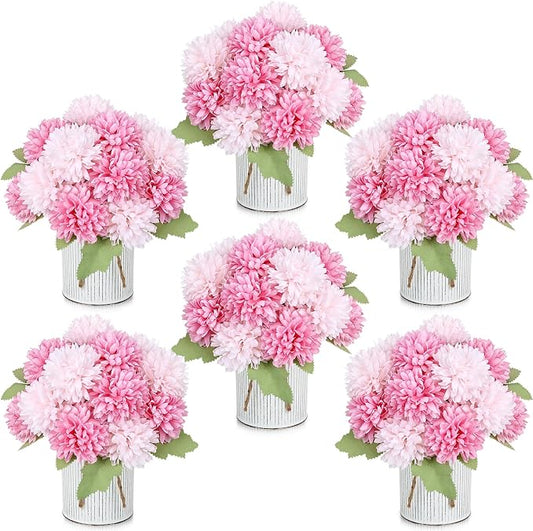 6 Set Pre-Made Flower Table Centerpieces by SEKNHOP