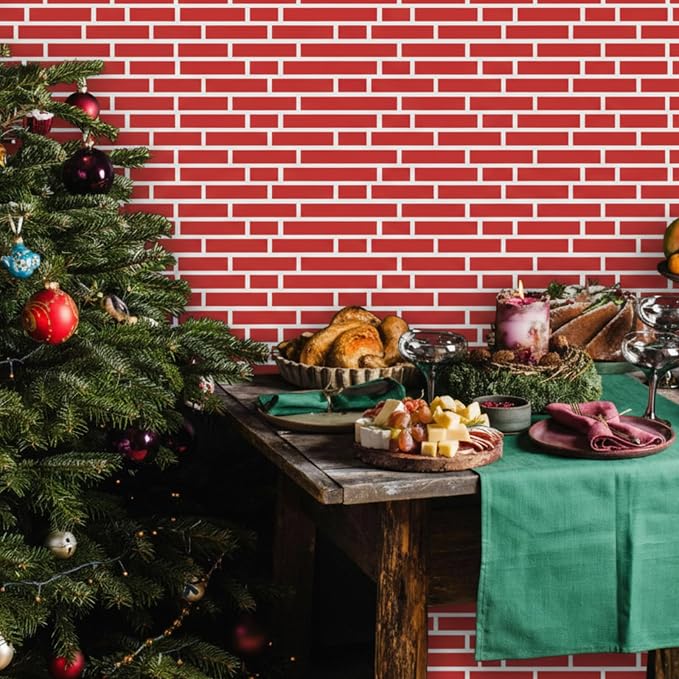 VitalCozy 10 x 30 ft Red Brick Wall Backdrop Fabric Brick Photo Background | - Image 6