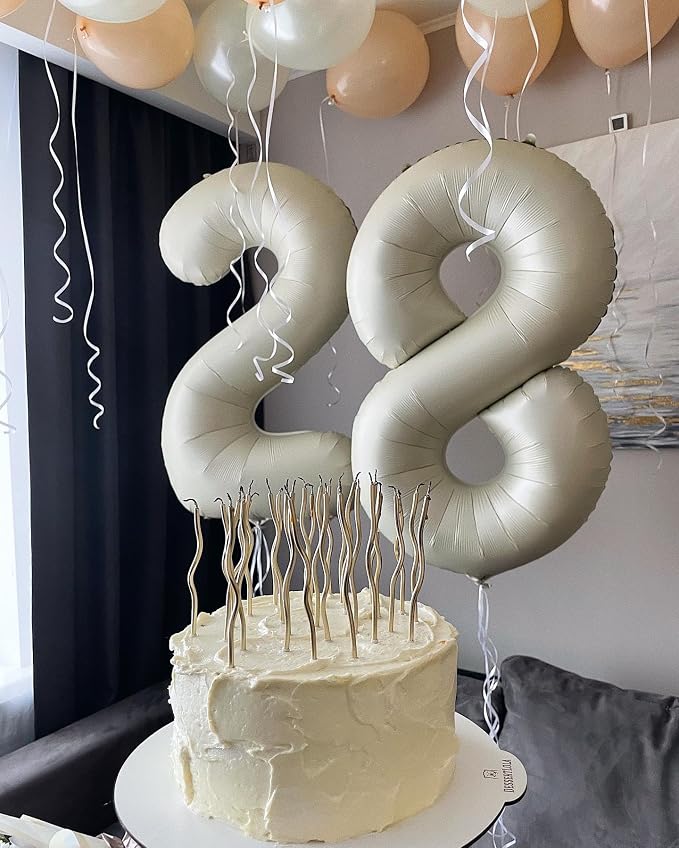 Cream Number 25 Balloon 40 Inch - Image 4