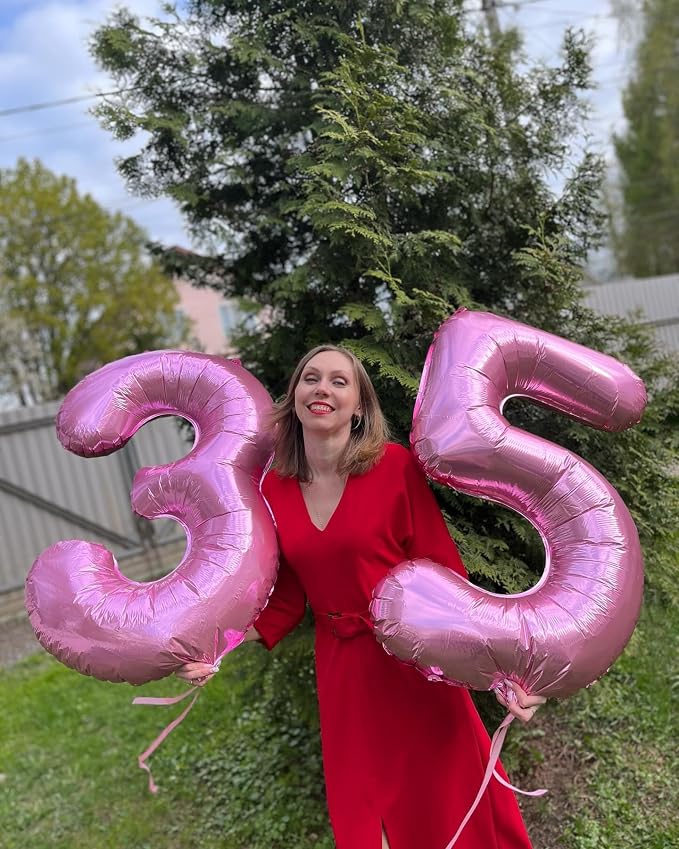 Pink Number 6 Balloon 40 Inch, 6th Birthday Party Decorations Men Women | Foil - Image 7