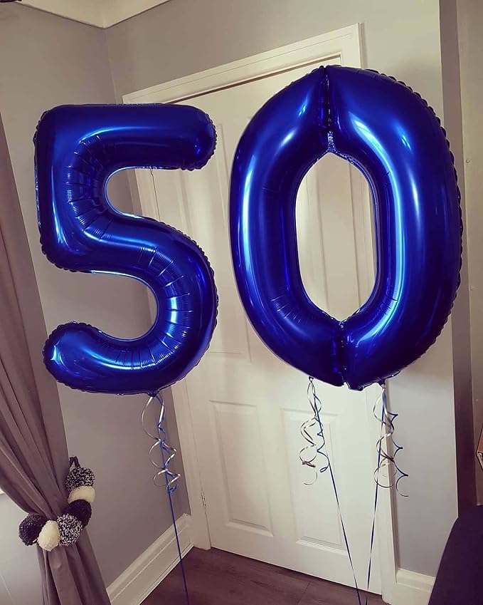 40 Inch Navy Blue 60 Number Balloons Giant Jumbo Huge 60 Foil Mylar Helium - Image 6