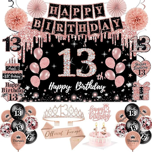 51Pcs 13th Birthday Decorations by Unknown