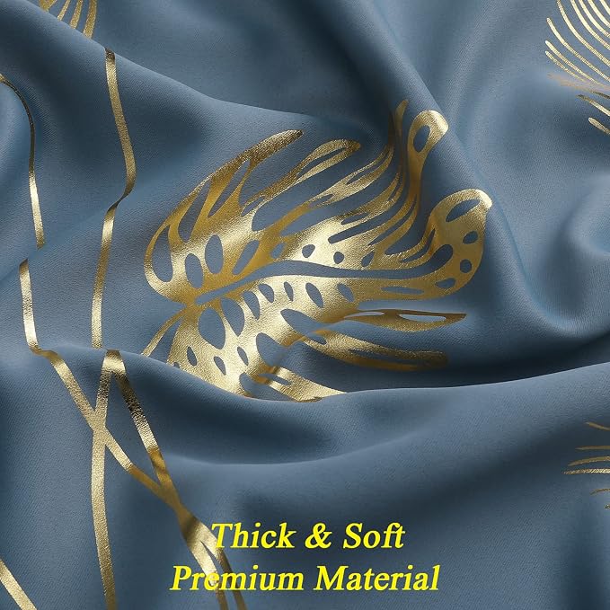 Stone Blue Blackout Curtains 96 Inches Long - Image 5