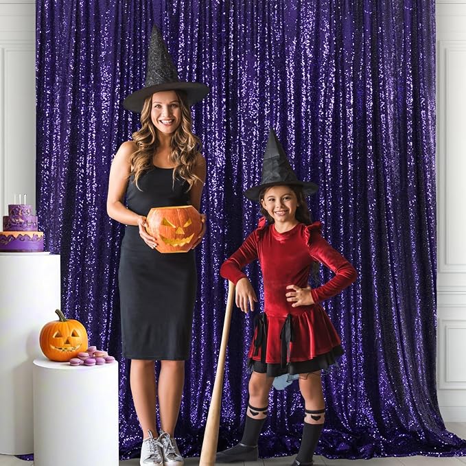 Eternal Beauty Purple 3mm Sequin Backdrop 10x10 Ft - Image 6