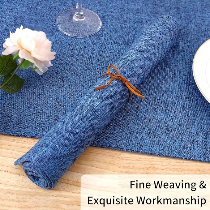 Homaxy Cloths Placemats for Dining Table Set of 8, Cotton Linen Blend Table Mats - Image 6
