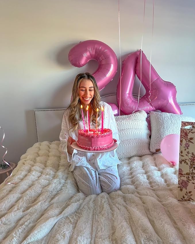 Pink Number 5 Balloon 40 Inch, 5th Birthday Party Decorations Men Women | Foil - Image 4