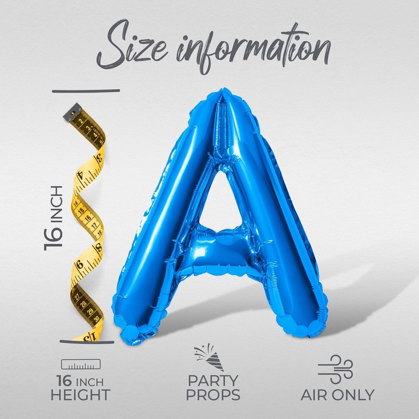Letter Balloons - LETS GO GIRLS 16" Inch Alphabet Letters Foil Mylar Balloon Bachelorette or Hen Party Banner (Blue)