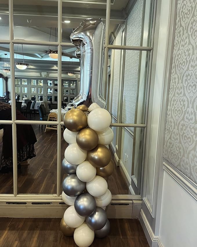 Silver Number 12 Balloon 40 Inch, 12th Birthday Decorations Men Women | Foil - Image 2