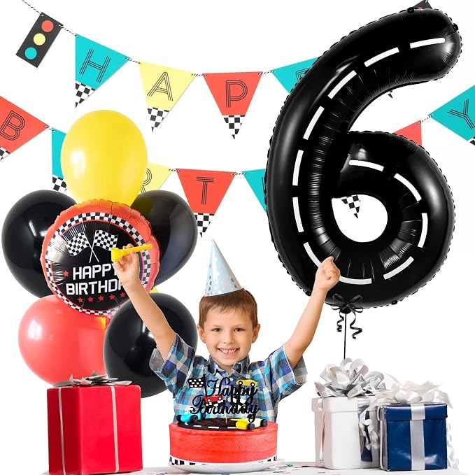 KatchOn, 40 Inch | Hot Wheels 6th Birthday Balloon | 6th Road Birthdays - Image 6