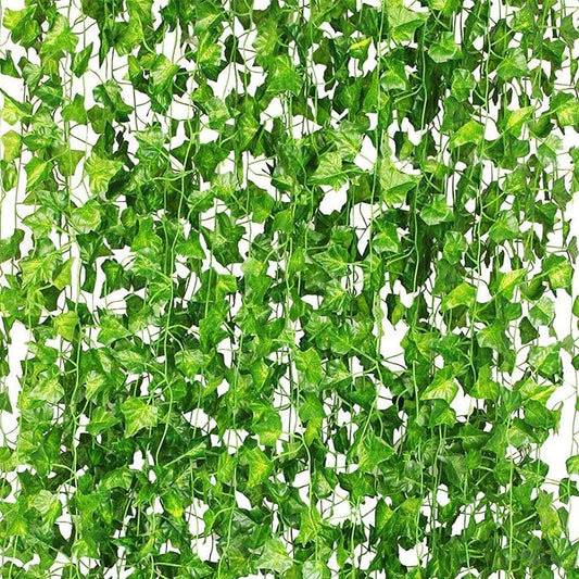 36 Pack 252Ft Artificial Ivy Garland, Fake Vines Leaf Garland Green Leaves Fake by CQURE