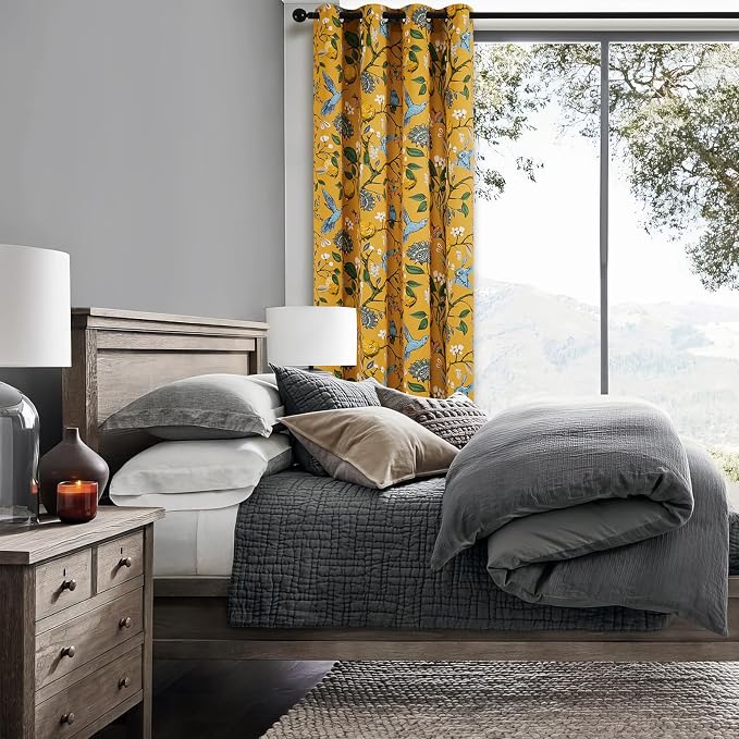 Topfinel 100 Inches Long Mustard Yellow Luxury Curtains - Image 6