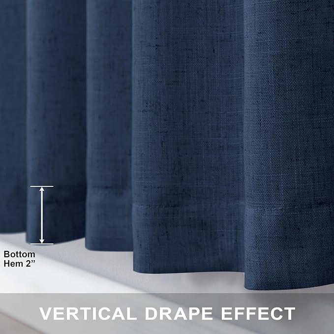 Navy Blue Curtains 63 Inch Length - Image 7