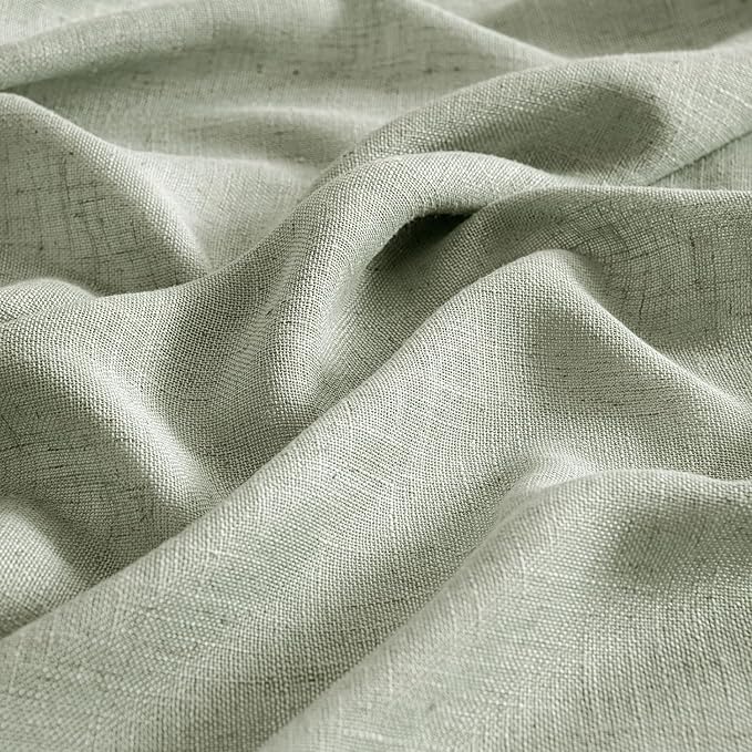 MIULEE Sage Linen Curtains 52x96 Inch Long - Image 4