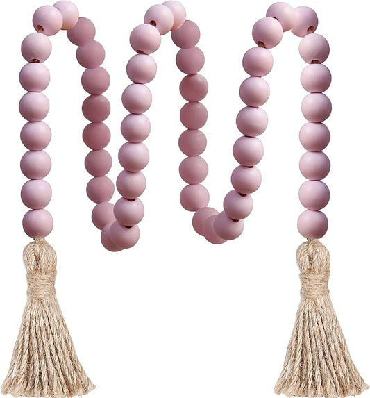 Meplait 39in Wood Bead Garland, Farmhouse Beads by Meplait