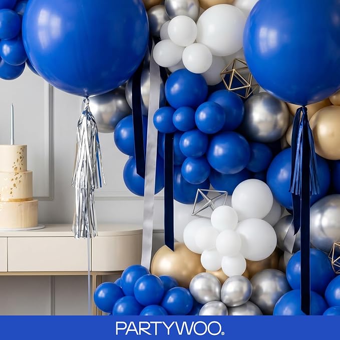 PartyWoo Royal Blue Balloons 140pcs Dark Blue Color 18 12 10 5 Inch | 18 12 10 - Image 8