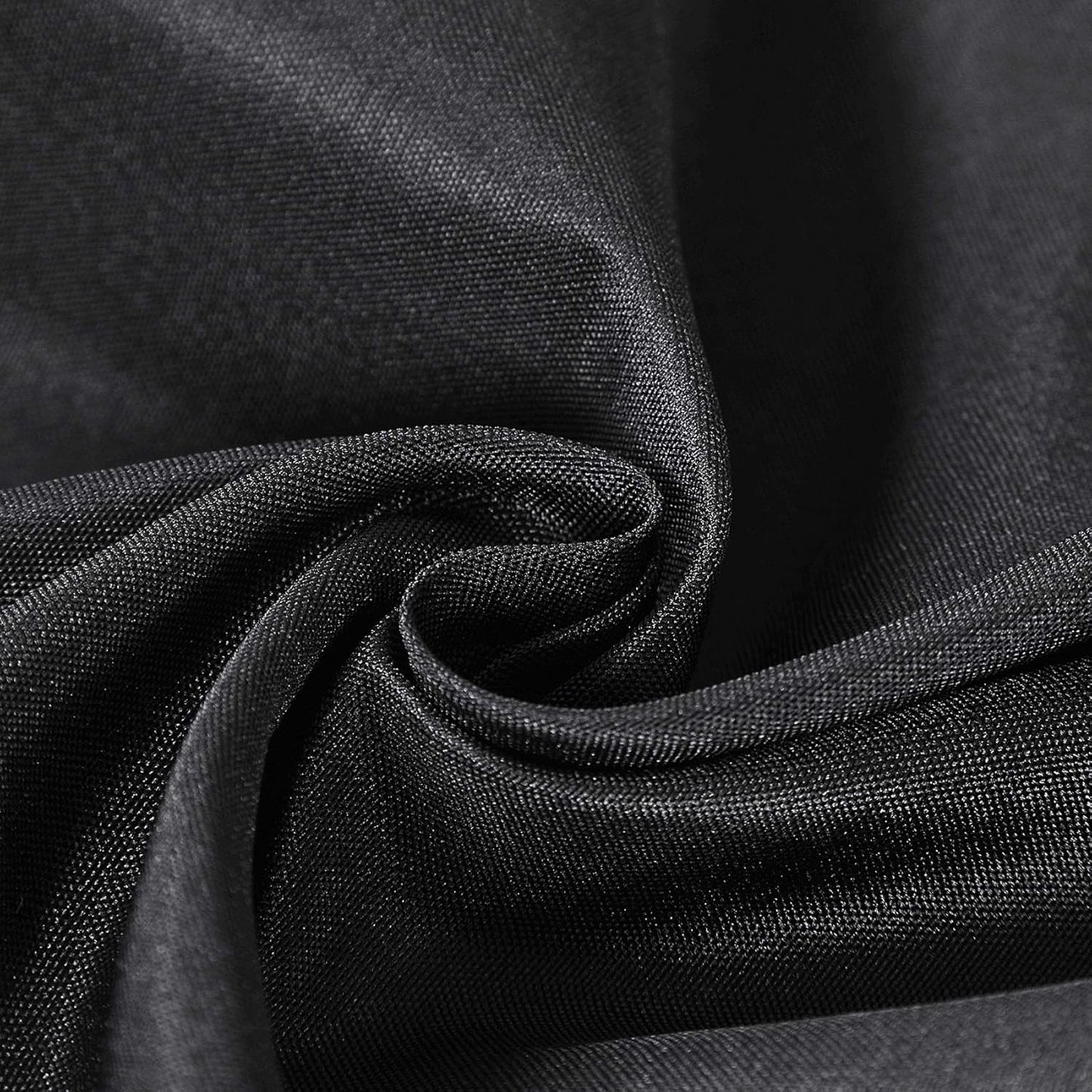 60 inch Round Tablecloth Washable Polyester Table Cloth Decorative Table Cover for Wedding Party Dining Banquet（60 inch,Black）