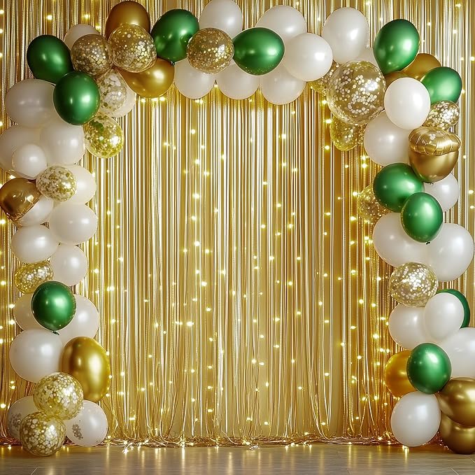50x10ft Shimmer Gold Sequin Backdrop Curtain - Image 4