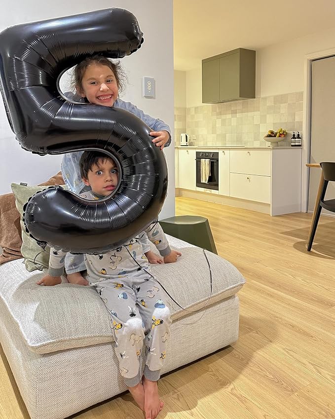 Black Number 0 Balloon 40 Inch - Image 7