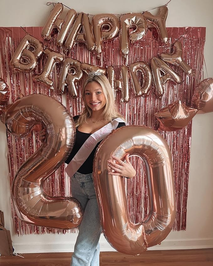 Rose Gold Number 7 Balloon 40 Inch - Image 4