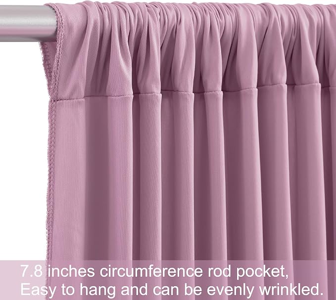 8 Panels Dusty Pink Backdrop Curtains - Image 7