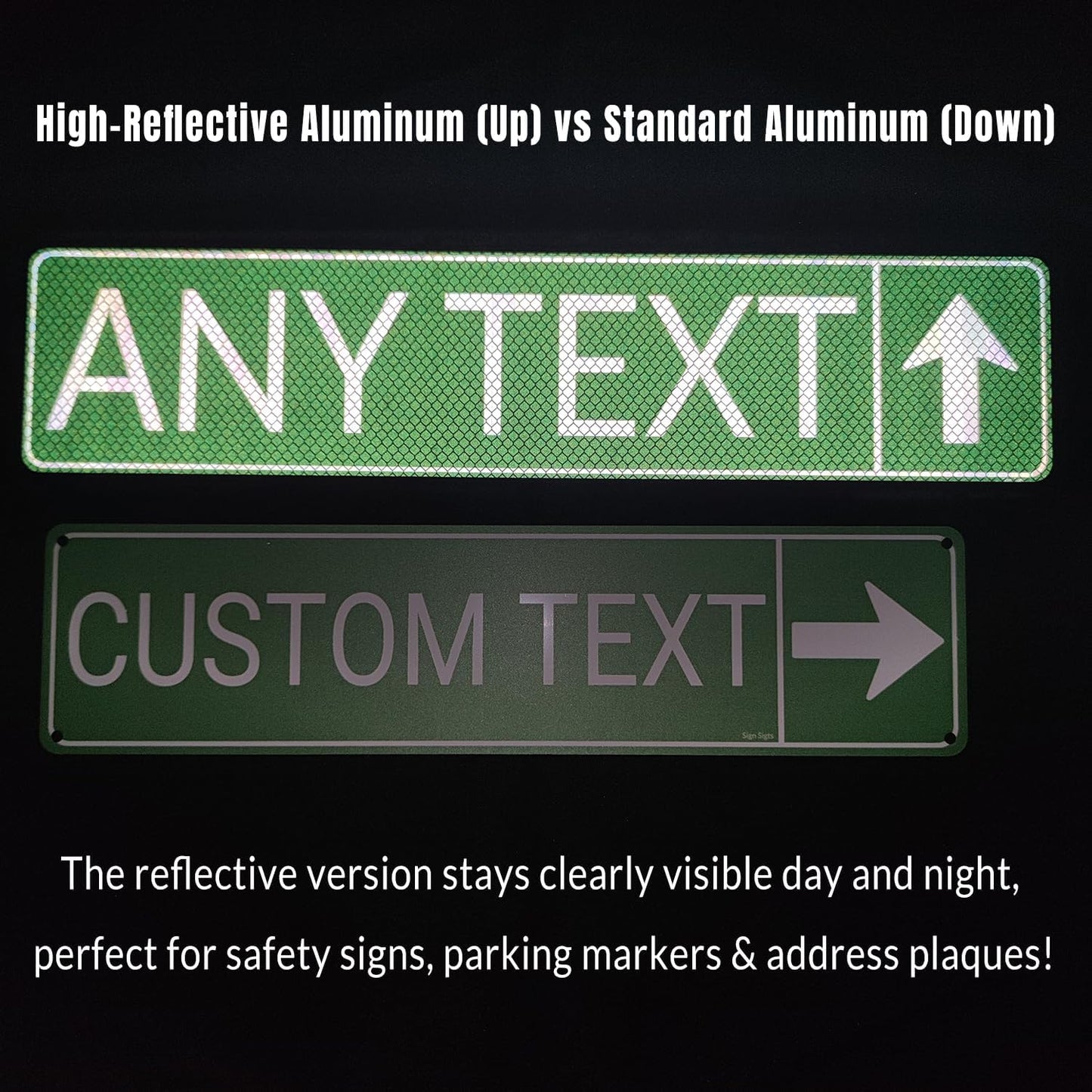 Custom Metal Sign 8x24 Inches - Personalized Outdoor Street Sign with Text/Photo/Logo, Rust-Free .060 Reflective Aluminum for Business Home, Single/Double Sided