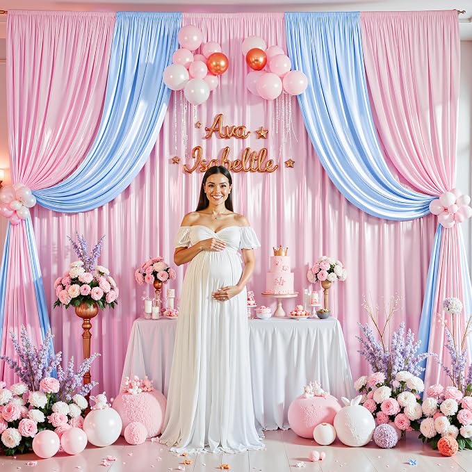 10x10ft Pink Glitter Backdrop Curtain - Image 6
