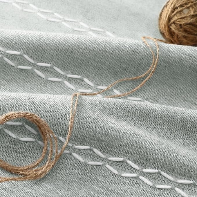 Teal 100% Boho Blackout Curtains 72 Inch 2 Panels - Image 7