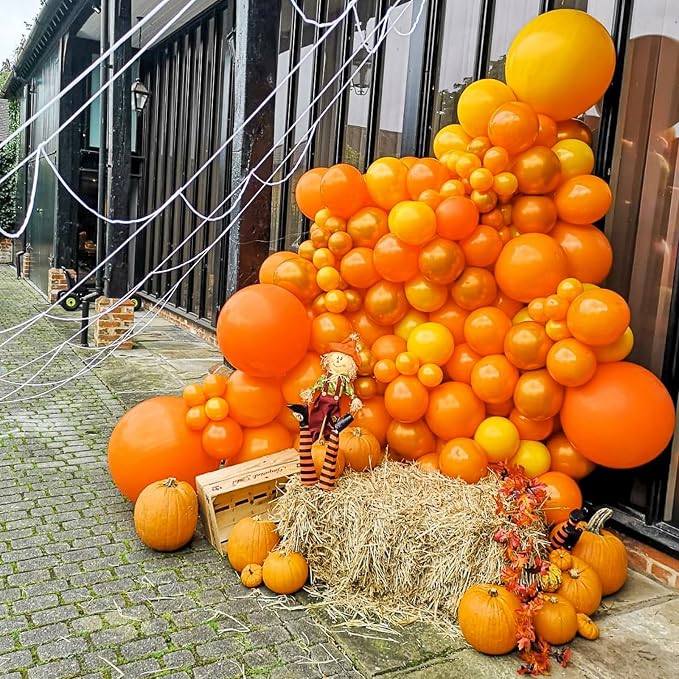 PartyWoo Orange Balloons 50pcs Fall Latex Helium Balloons 12 Inch | Birthday - Image 6