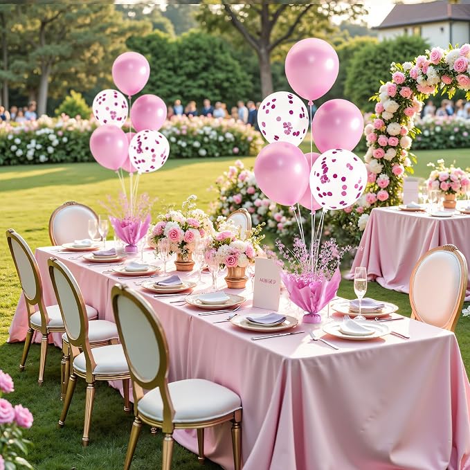 Pink Balloon Table Centerpiece Kit, 2 Sets Pink Balloon Stands - Image 3
