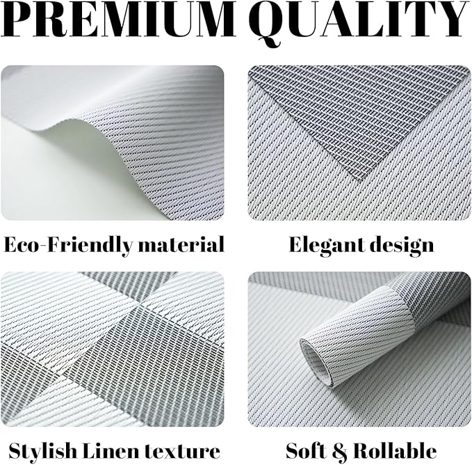 Placemats Set of 12 Vinyl/Plastic Woven Place Mats - Image 2