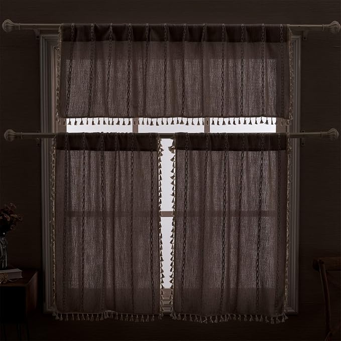 RoomTalks Rustic Farmhouse Kitchen Valances - Image 5