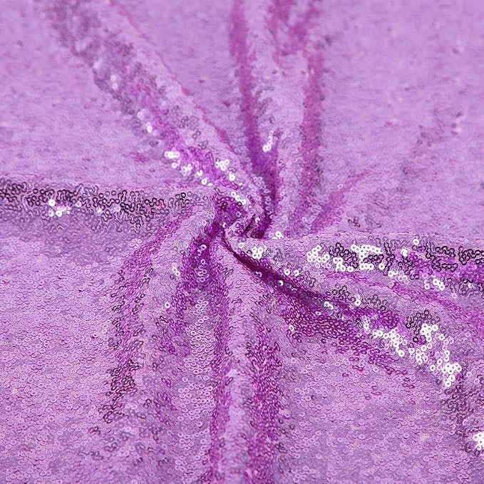 JYFLZQ Lavender Sequin Backdrop Curtains 7ft x 7ft 1 Panel Glitter Photo Booth - Image 4