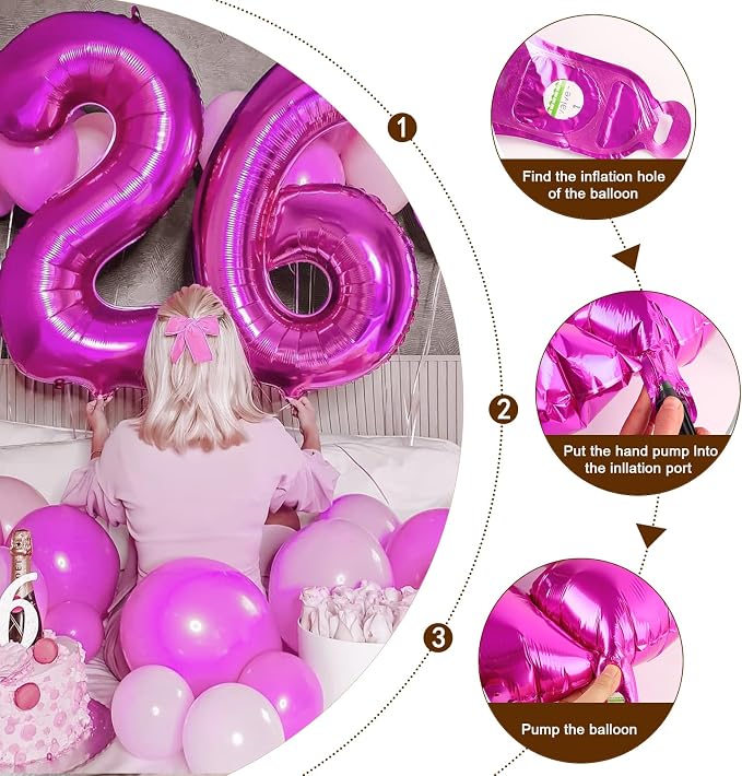 Number Balloons 6 Balloon 40 inch Pink - Image 6