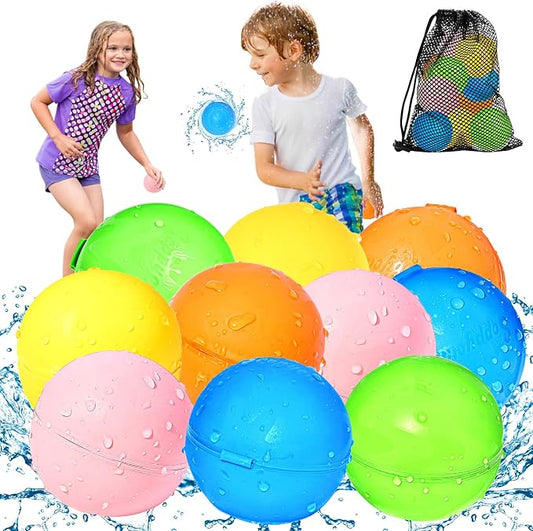 SOPPYCID 10PCS Reusable Water Balloons Quick Fill by WhereKidsLearnThroughPlay