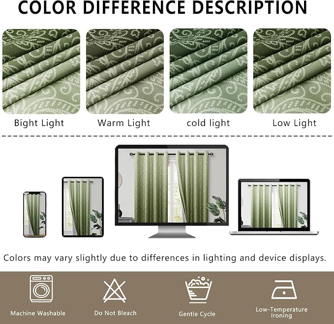 DWCN 100% Blackout Curtains for Bedroom - Image 7
